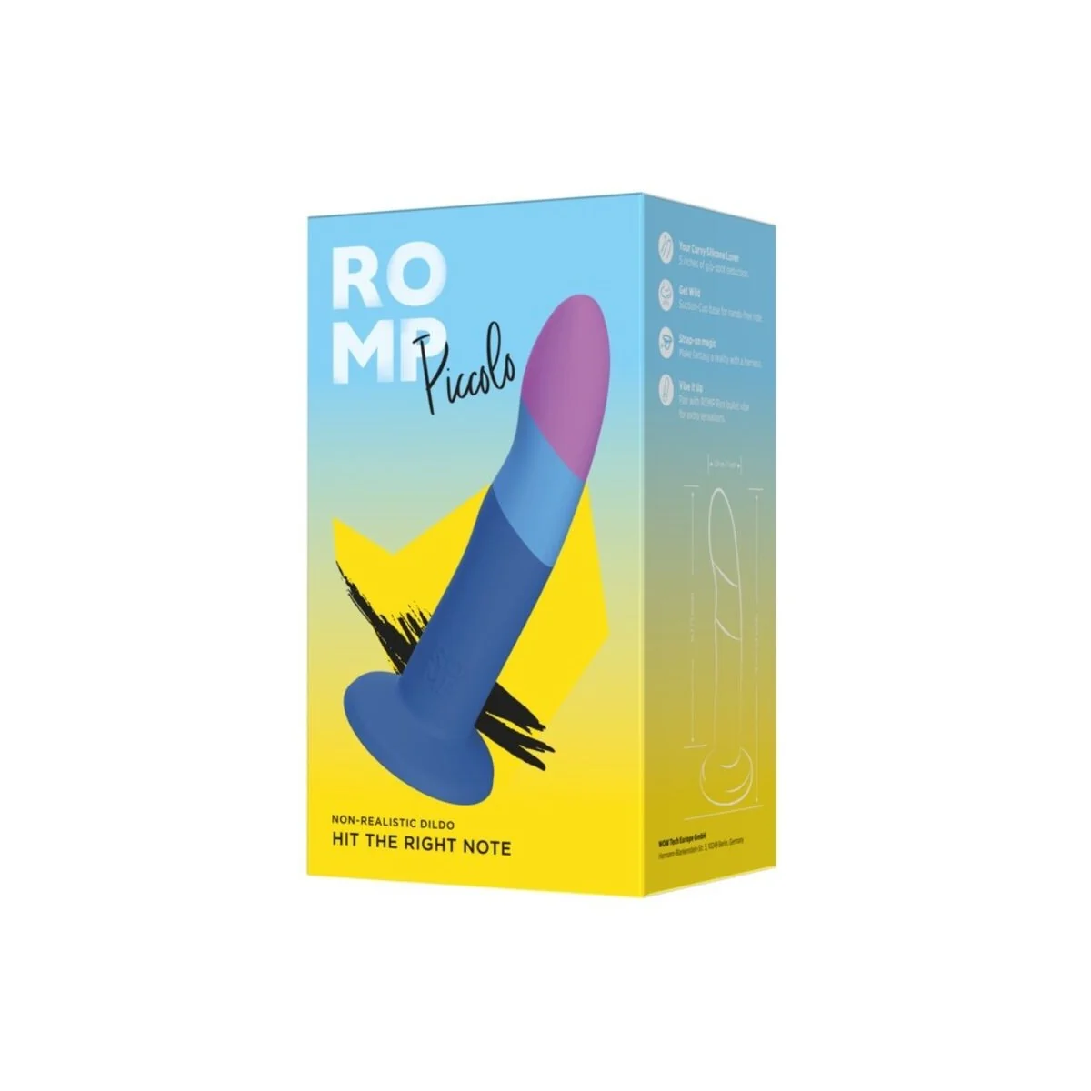 Piccolo Silikondildo mit Dreifarbigem Saugauffang 14 cm von Romp