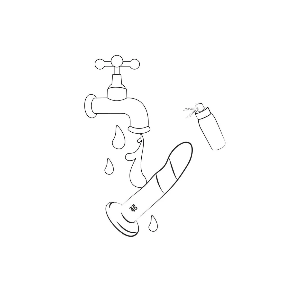 Piccolo Silikondildo mit Dreifarbigem Saugauffang 14 cm von Romp