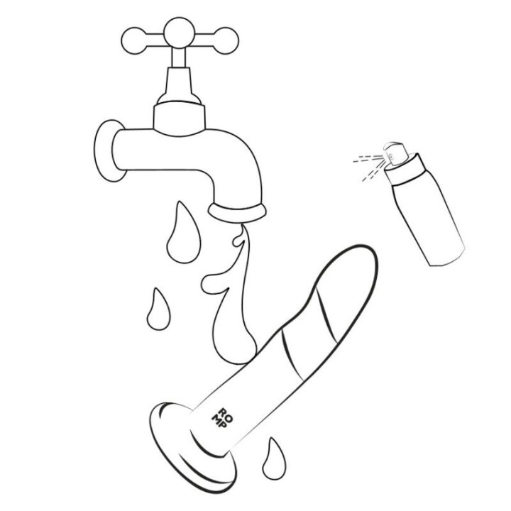 Piccolo Silikondildo mit Dreifarbigem Saugauffang 14 cm von Romp