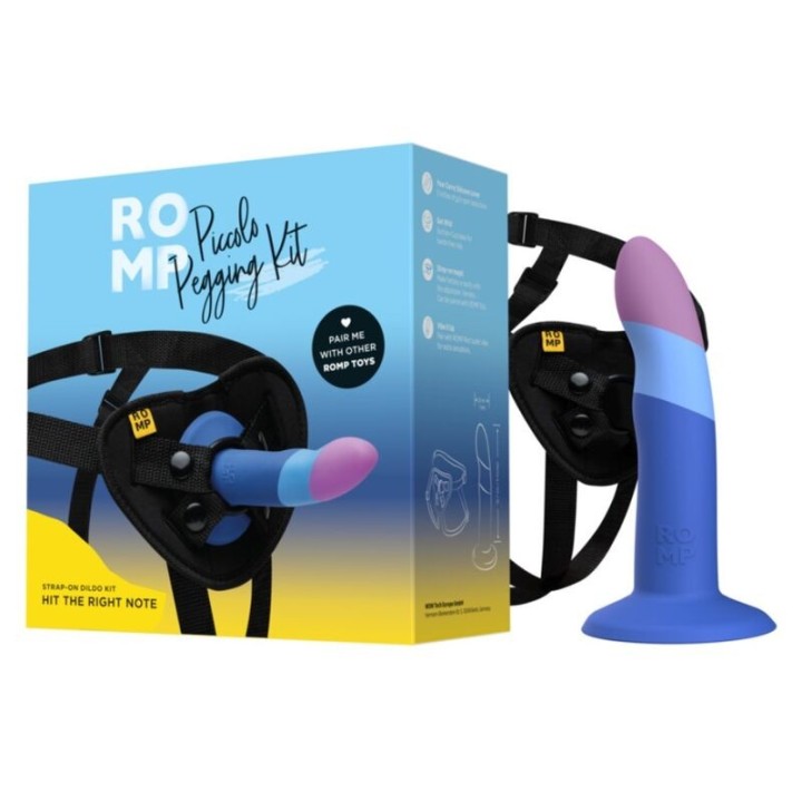 Piccolo Silikondildo mit Dreifarbigem Saugauffang 14 cm von Romp