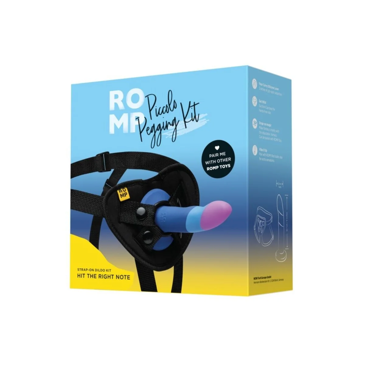 Piccolo Silikondildo mit Dreifarbigem Saugauffang 14 cm von Romp