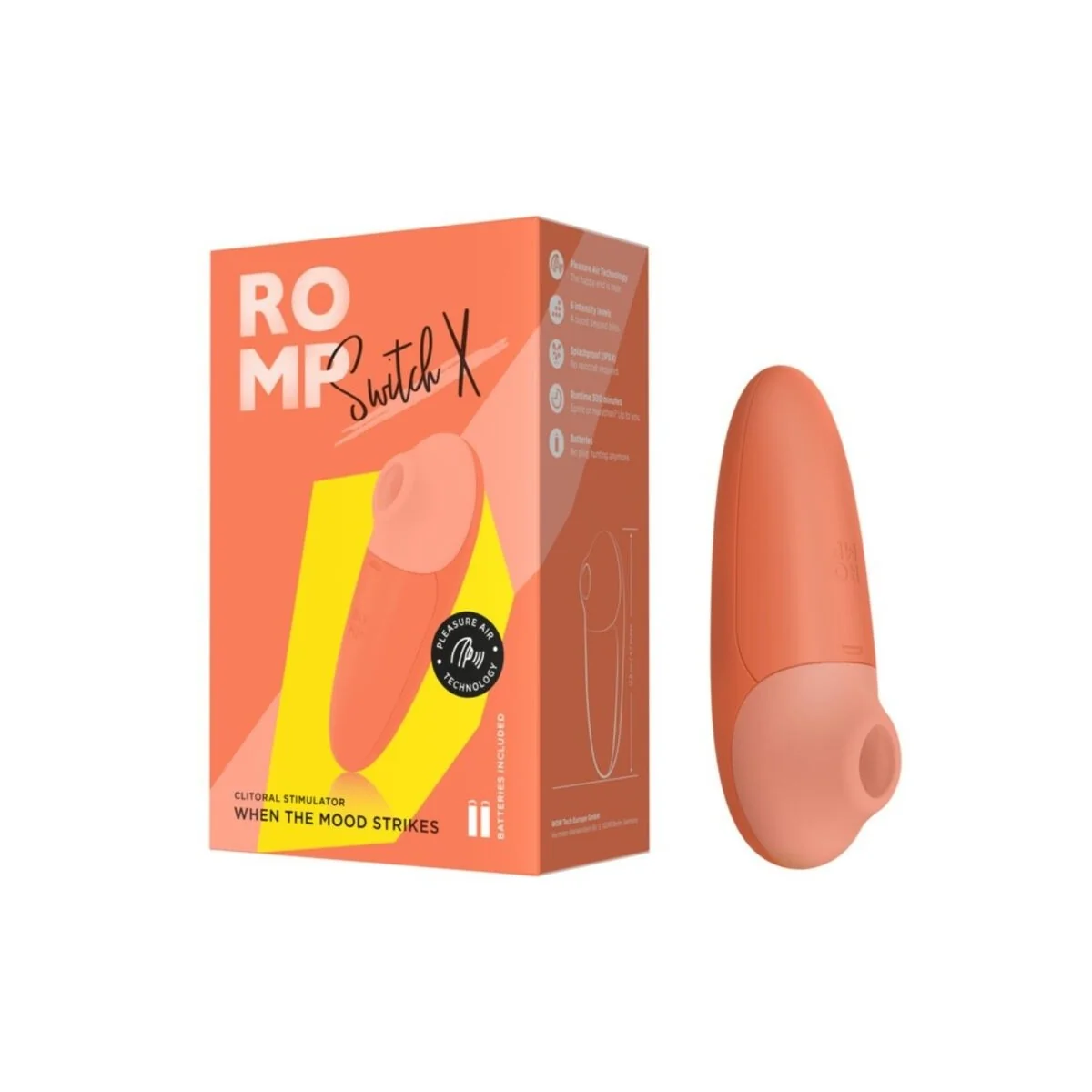 Switch X Klitorisstimulator, 6 Stufen, Orange von Romp