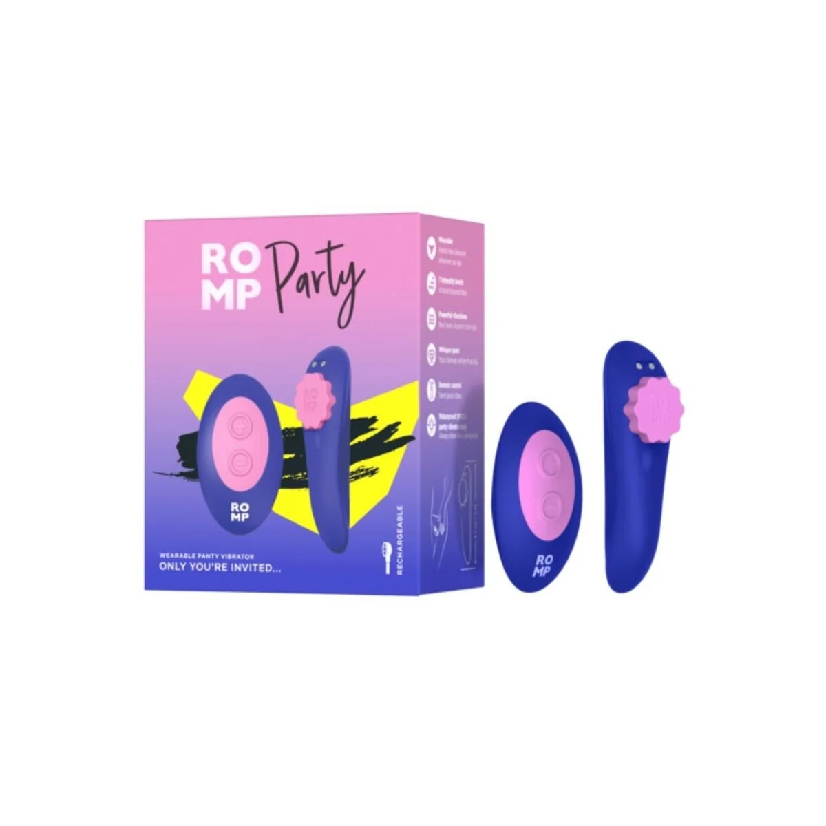Party Magnetischer Vibrations-Silikon-Slip mit Fernbedienung von Romp