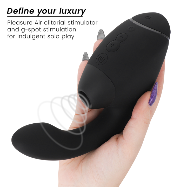 Duo Next Doppelter Klitoris- & G-Punkt-Stimulator Schwarz von Womanizer | Fesselliebe.de