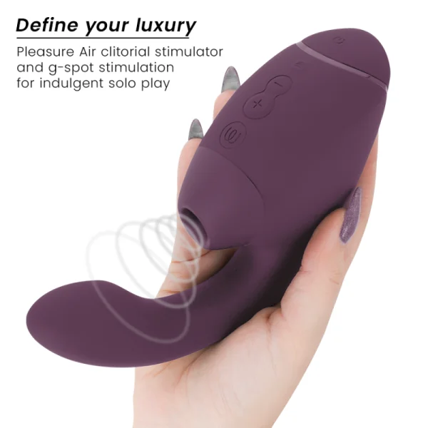 Duo Next Doppelter Klitoris- & G-Punkt-Stimulator Dunkellila von Womanizer | Fesselliebe.de