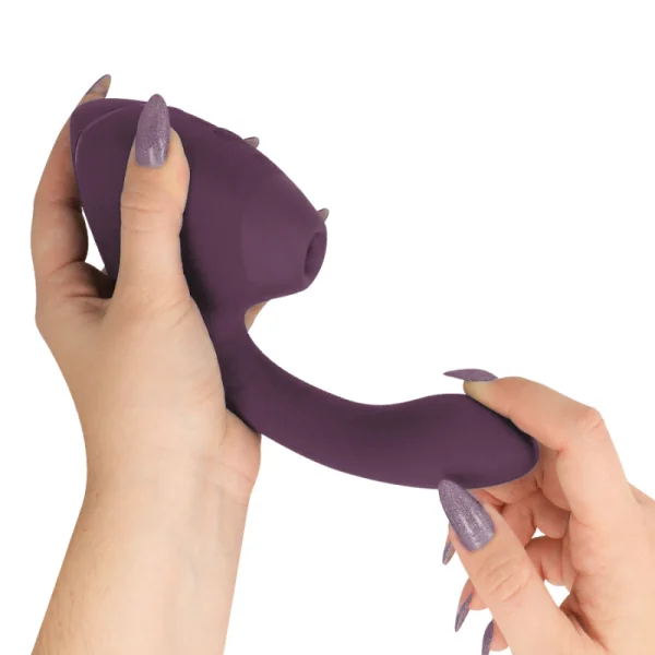 Duo Next Doppelter Klitoris- & G-Punkt-Stimulator Dunkellila von Womanizer | Fesselliebe.de