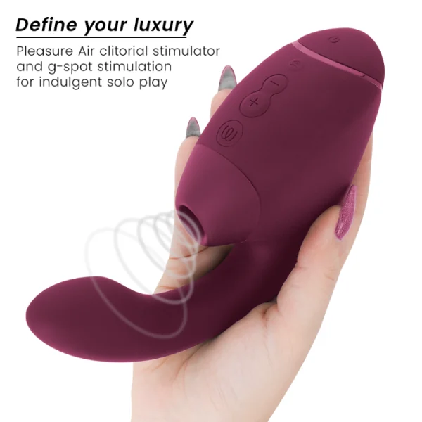 Duo Next Doppelter Klitoris- & G-Punkt-Stimulator, Dunkles Rosa von Womanizer | Fesselliebe.de
