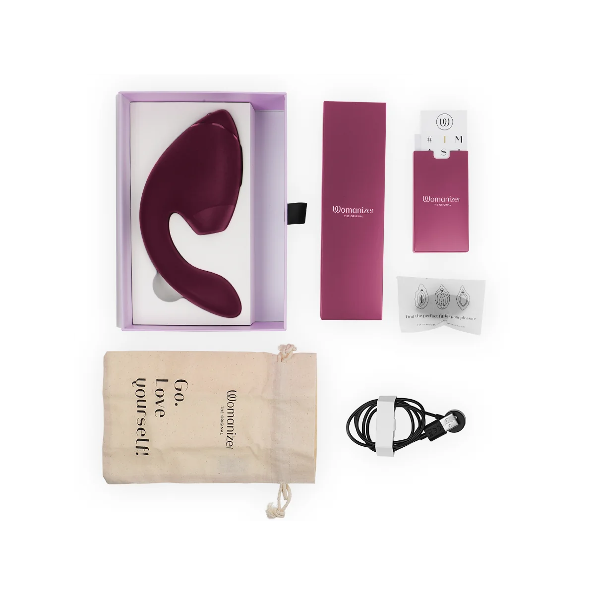 Duo Next Doppelter Klitoris- & G-Punkt-Stimulator, Dunkles Rosa von Womanizer | Fesselliebe.de