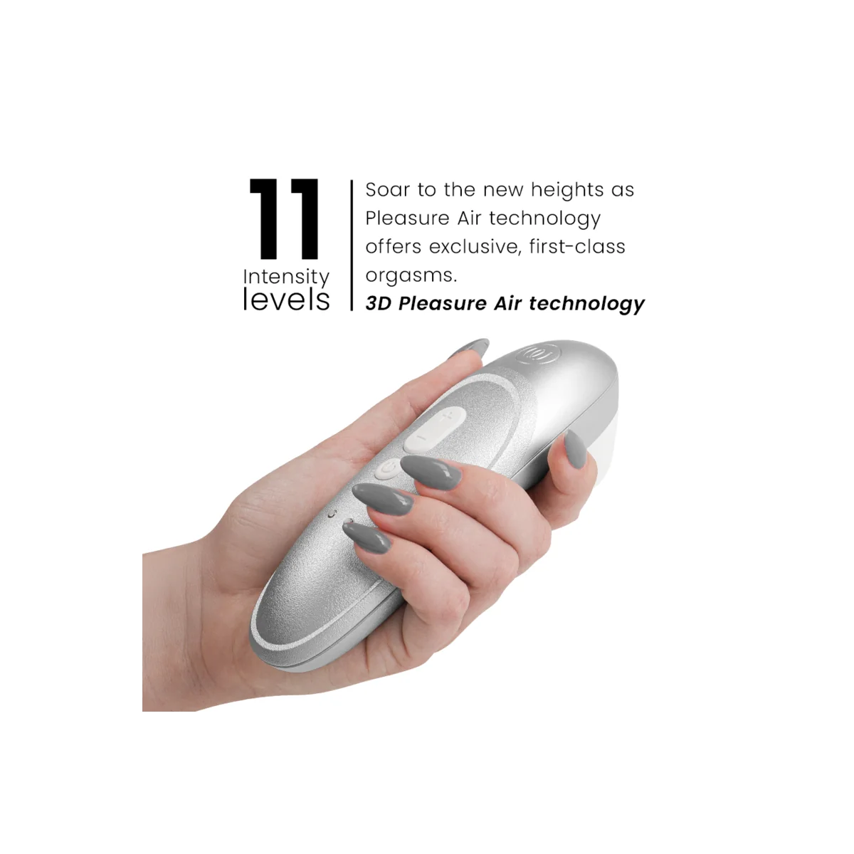 Pro Vibrant Klitoralstimulator Silbergrau von Womanizer