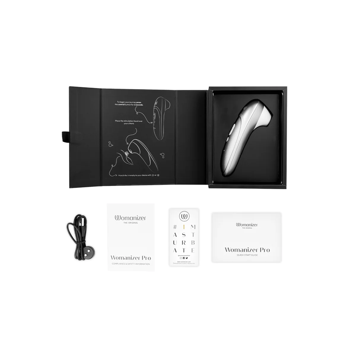 Pro Vibrant Klitoralstimulator Silbergrau von Womanizer