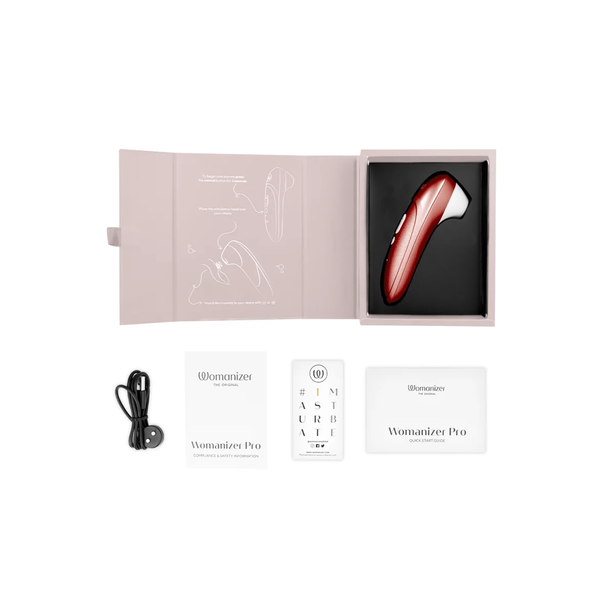 Pro Vibrant Klitoralstimulator Burgunder von Womanizer