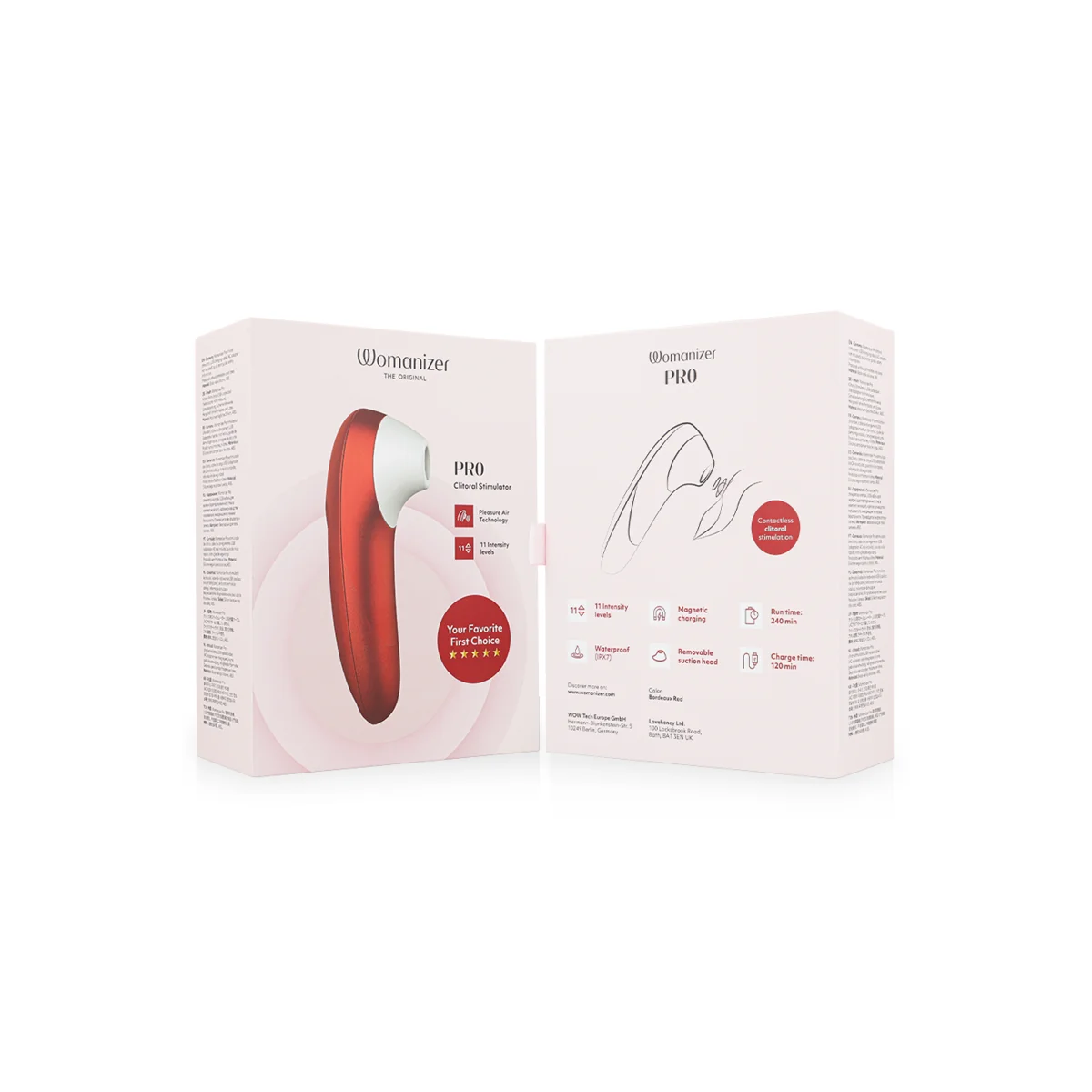 Pro Vibrant Klitoralstimulator Burgunder von Womanizer