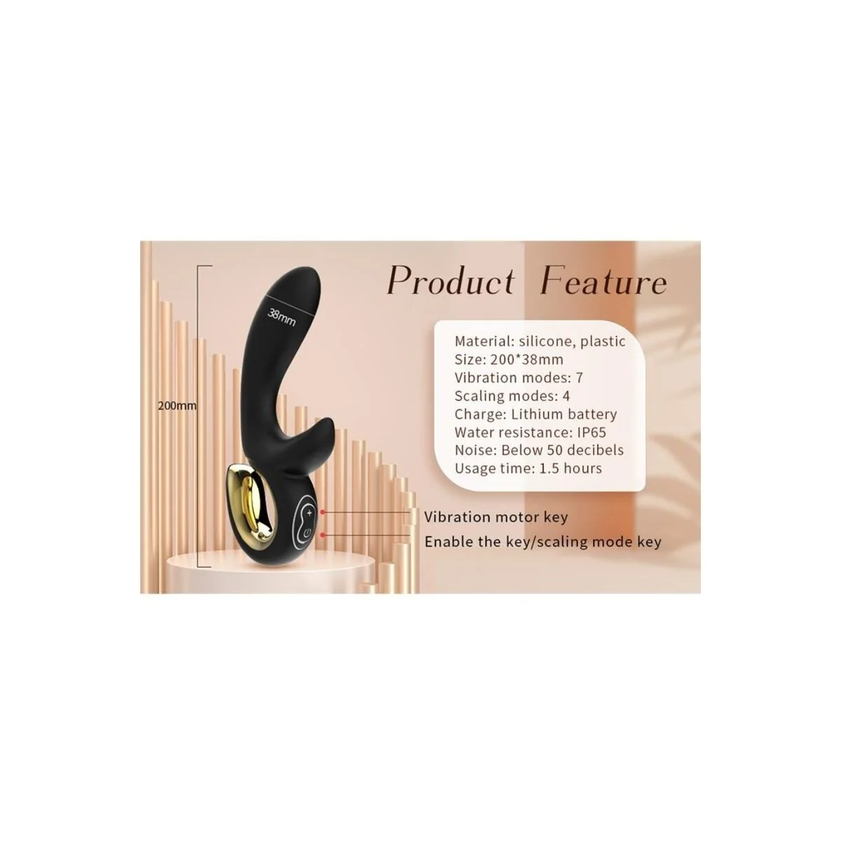 Lulu Magic Stick Rabbit Vibrator Rosa von Nalone