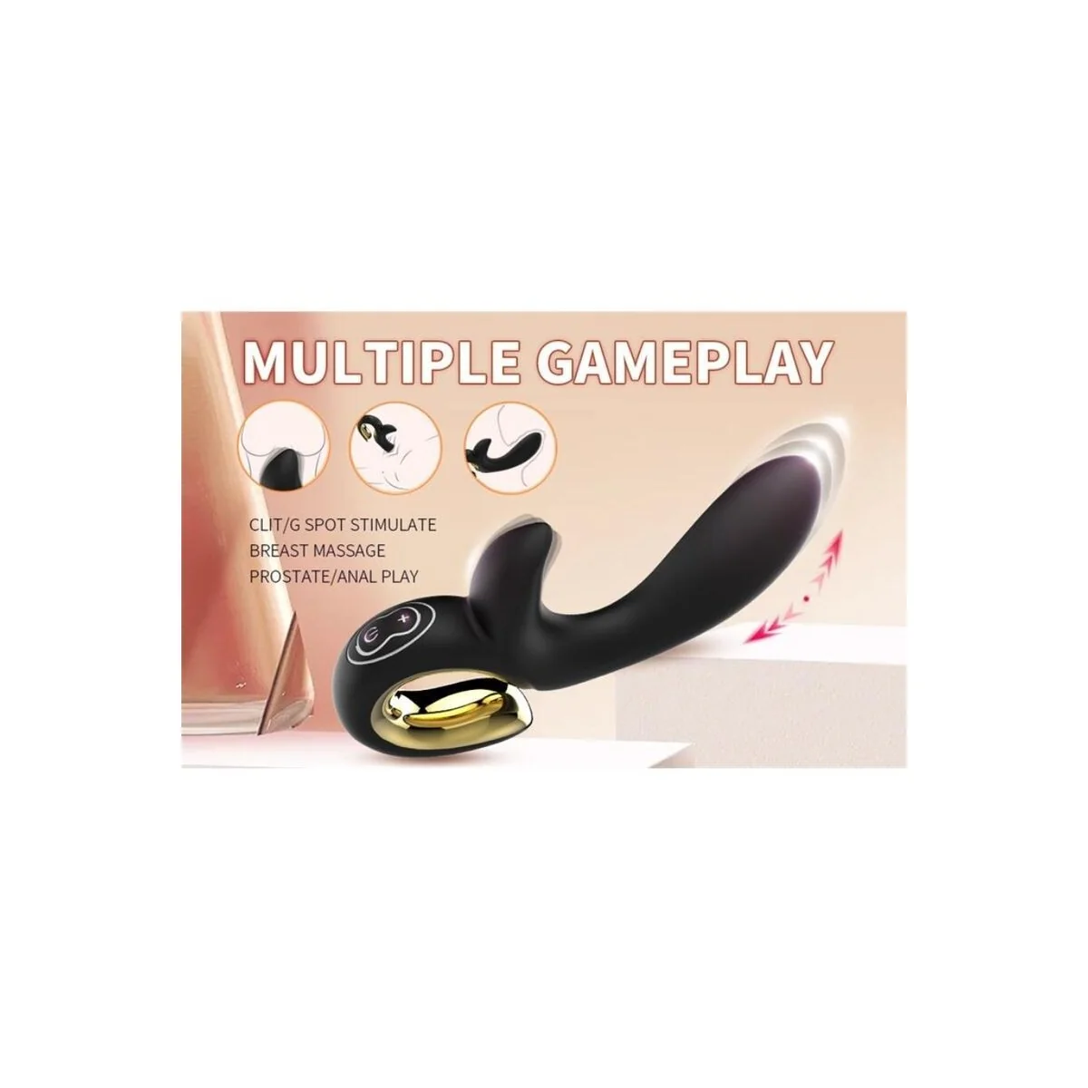 Lulu Magic Stick Rabbit Vibrator Rosa von Nalone