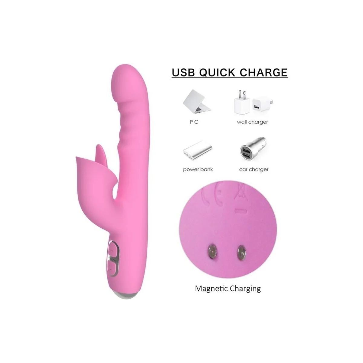 T-May Magic Stick Rabbit Vibrator - Rosa von Nalone