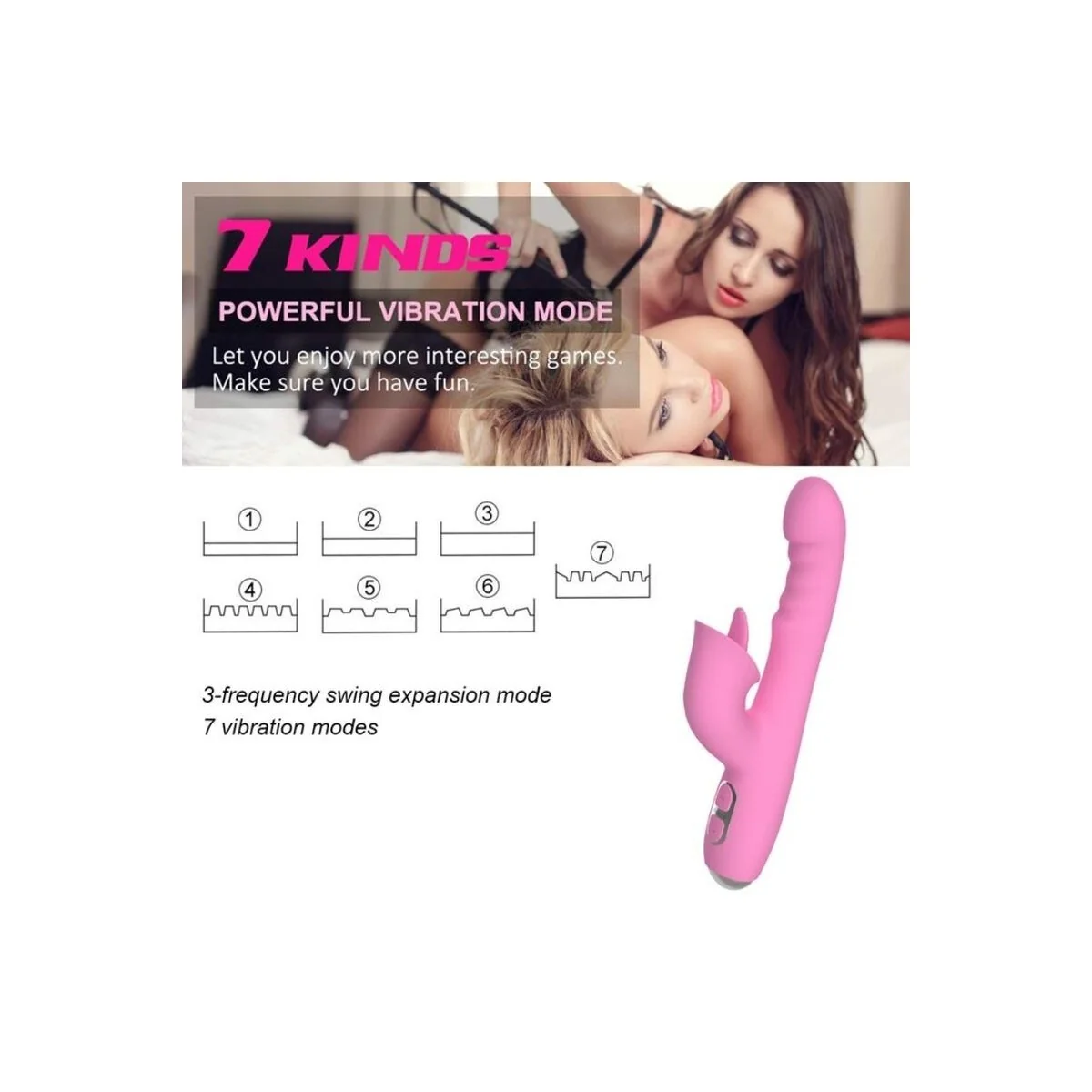 T-May Magic Stick Rabbit Vibrator - Rosa von Nalone