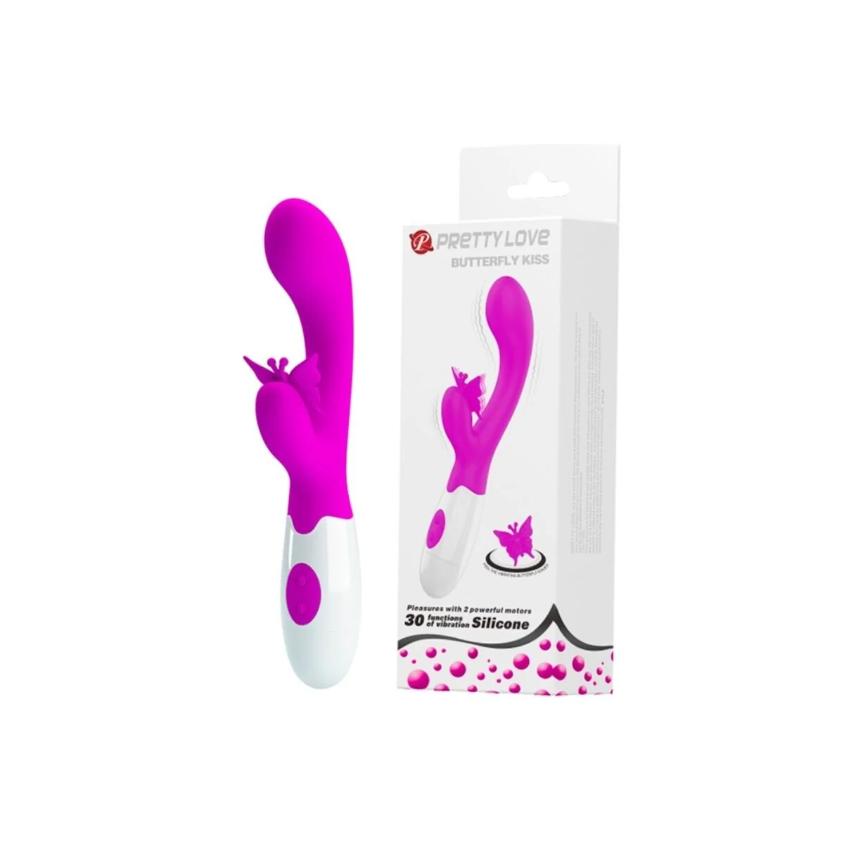 Butterfly Kiss 30-Funktionen-Hasenvibrator Lila von High Tech