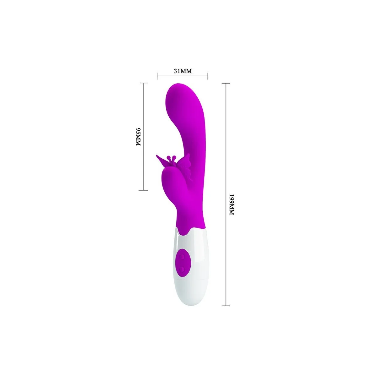 Butterfly Kiss 30-Funktionen-Hasenvibrator Lila von High Tech