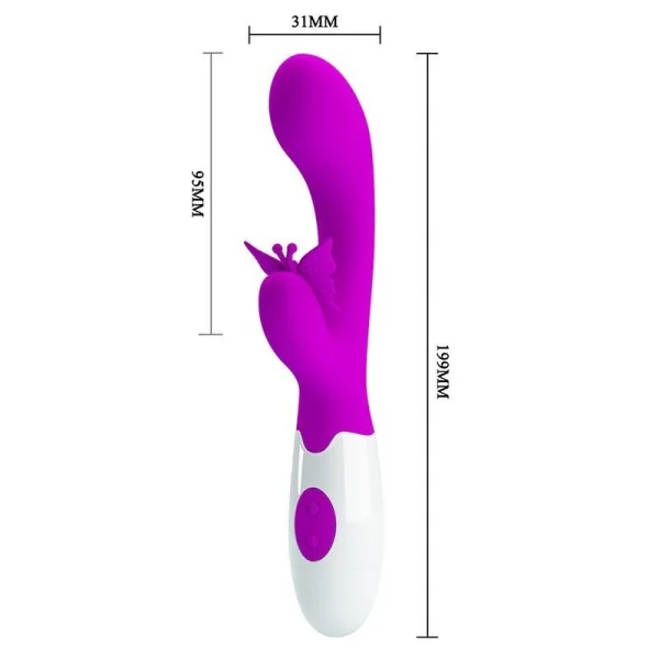 Butterfly Kiss 30-Funktionen-Hasenvibrator Lila von High Tech
