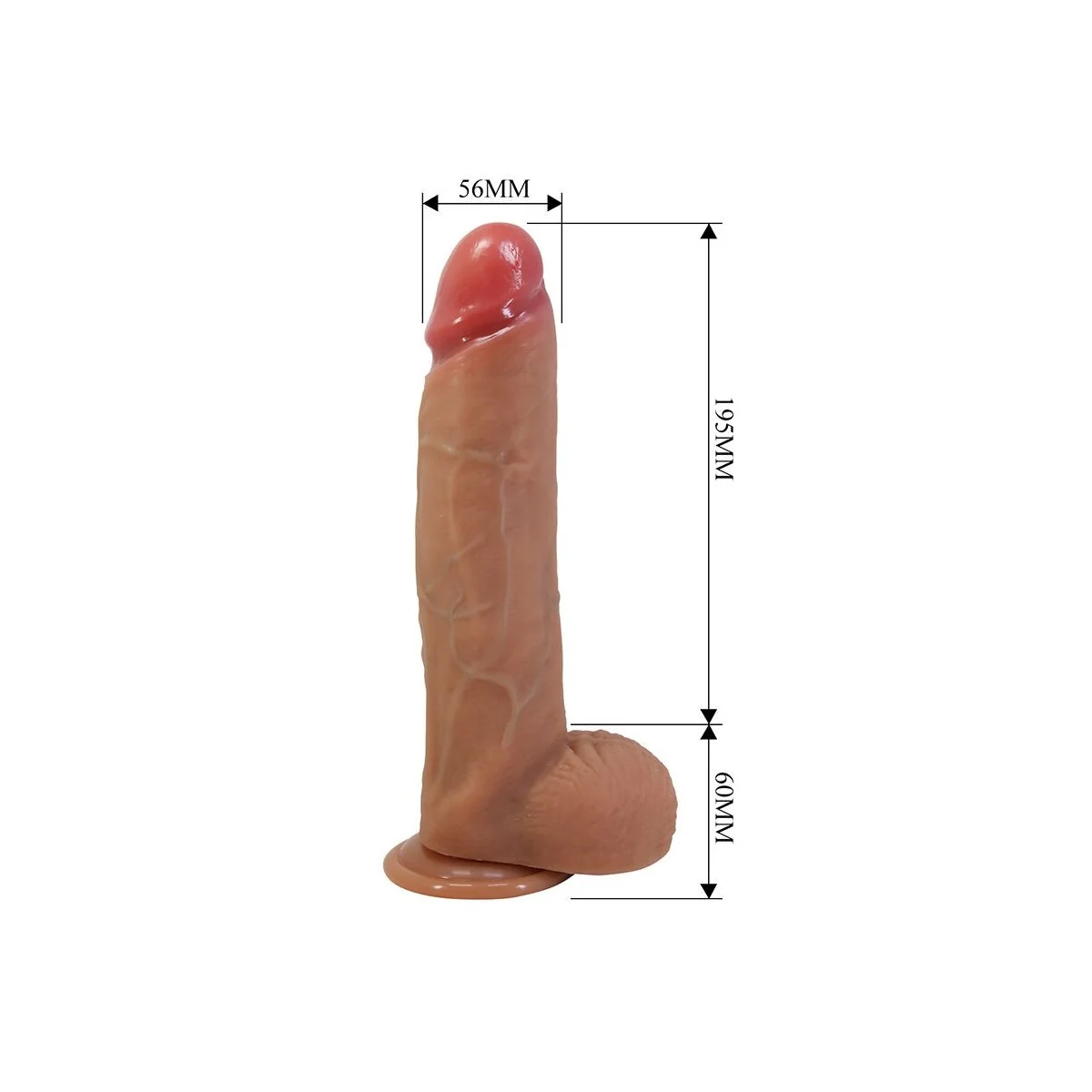 Mendel Realistischer Dildo mit Saugnapf 25,5 cm -Ø- 5,6 cm von Dildos