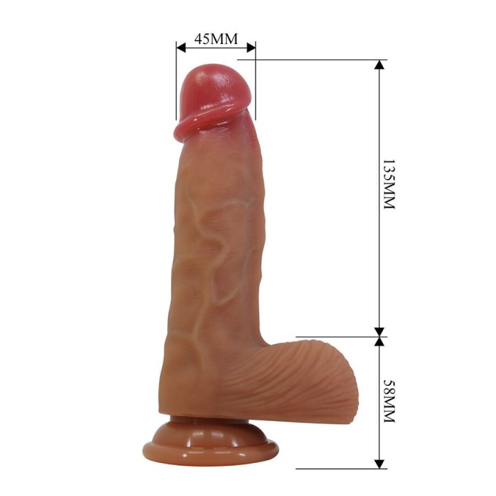 Duvall Realistischer Dildo mit Saugnapf 19,3 cm -Ø- 4,5 cm von Dildos