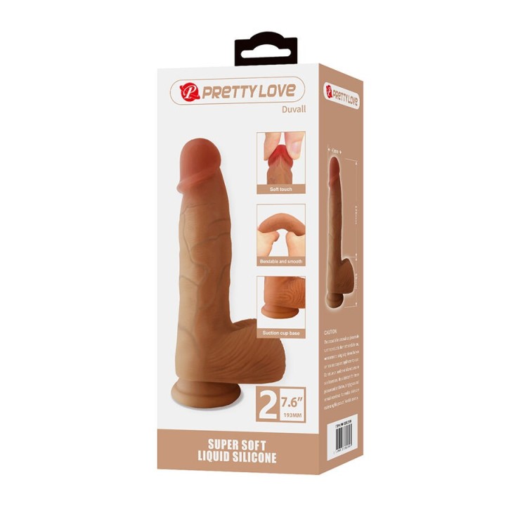 Duvall Realistischer Dildo mit Saugnapf 19,3 cm -Ø- 4,5 cm von Dildos