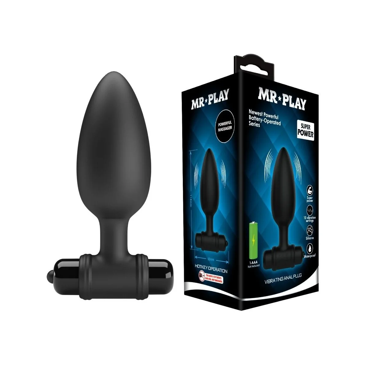 Super Power Anal Plug mit Vibration von Mr Play