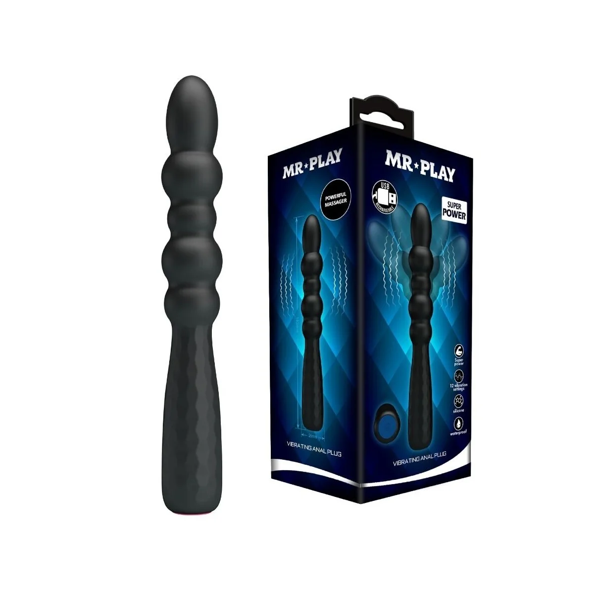 Flexibler Vibrierender Analplug von Mr Play