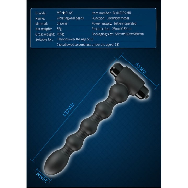Vibrierender Analplug-Massager von Mr Play
