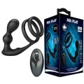 Vibrierender Analplug mit Penisring und Fernbedienung von Mr Play