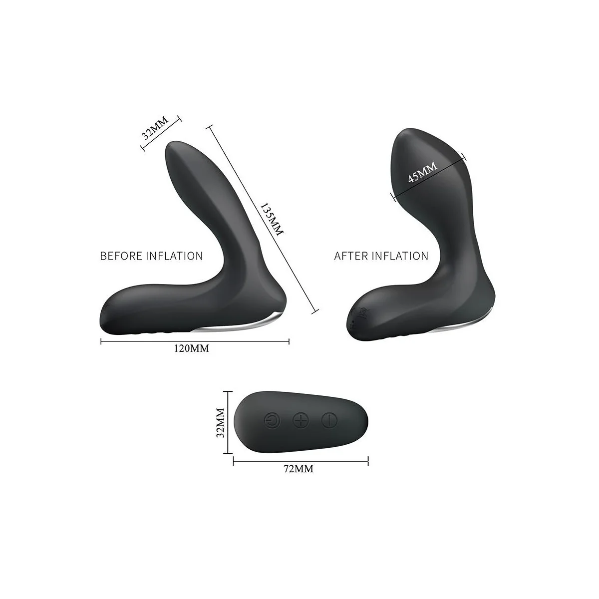 Prostata-Massagegerät mit Vibrationsfernbedienung von Mr Play