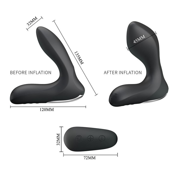 Prostata-Massagegerät mit Vibrationsfernbedienung von Mr Play