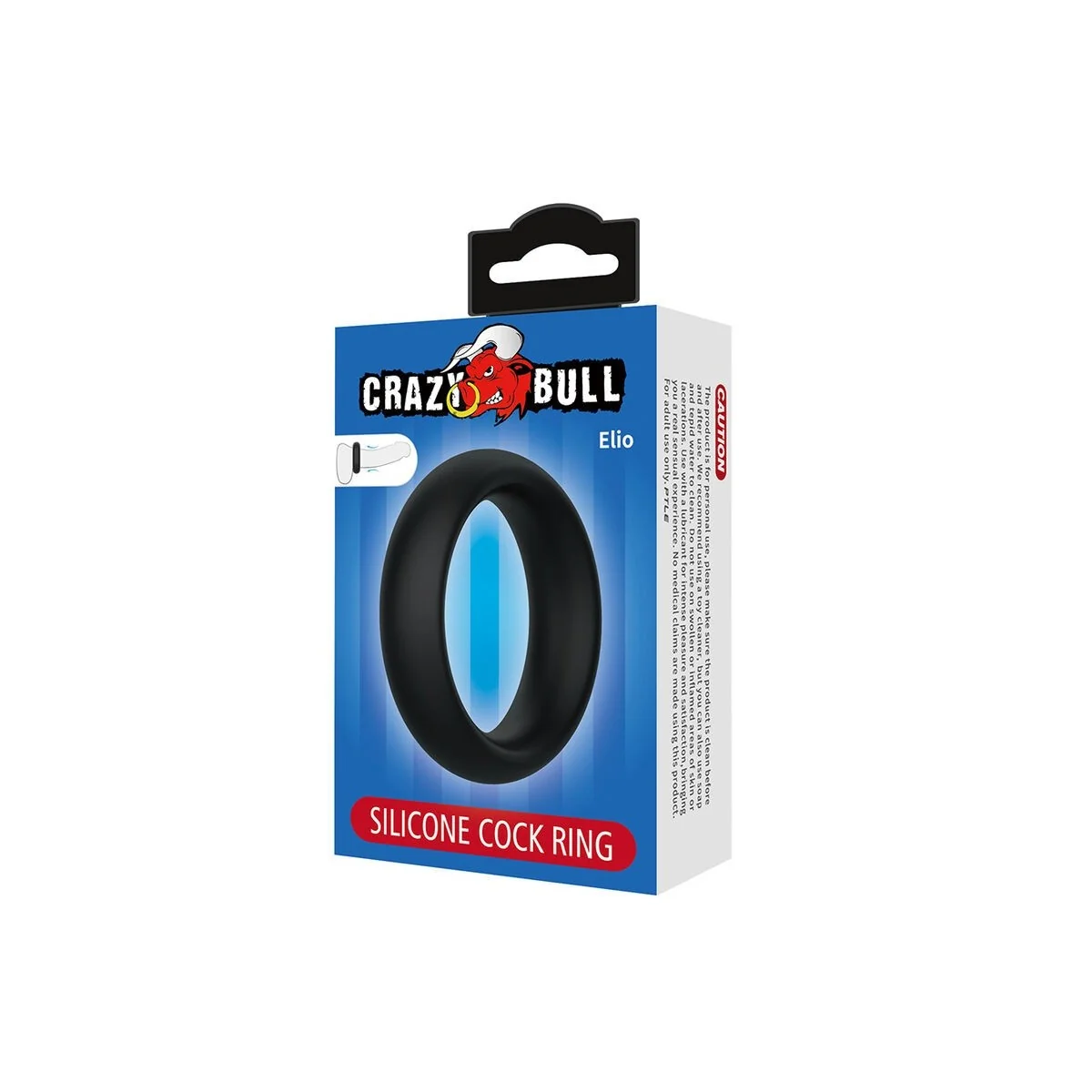 Elio Silikon-Penisring, Schwarz von Crazy Bull