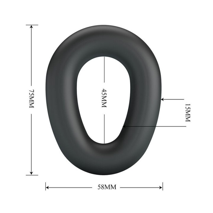Vesper Supersoft Silikon-Pennisring Schwarz von Crazy Bull