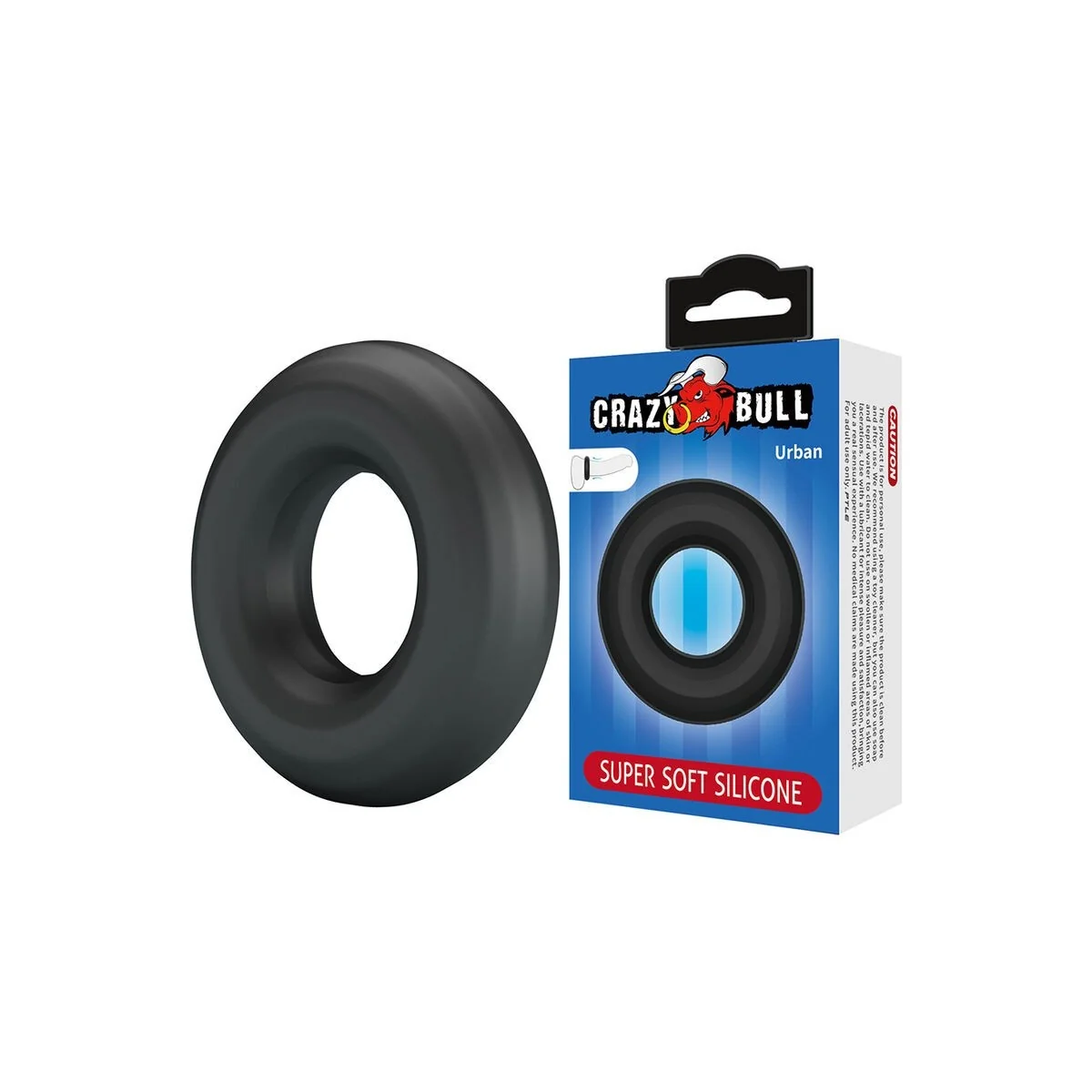 Urban Supersoft Silikon-Pennisring Schwarz von Crazy Bull