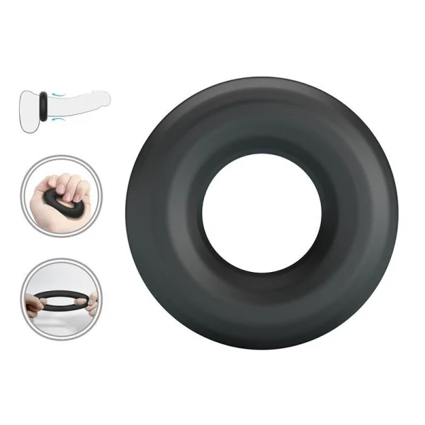 Urban Supersoft Silikon-Pennisring Schwarz von Crazy Bull