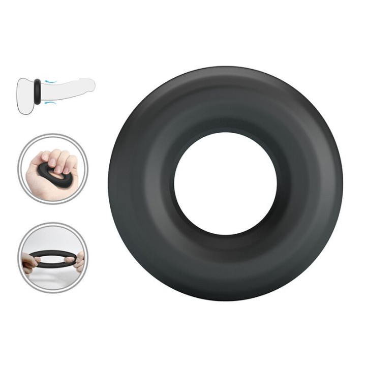 Urban Supersoft Silikon-Pennisring Schwarz von Crazy Bull