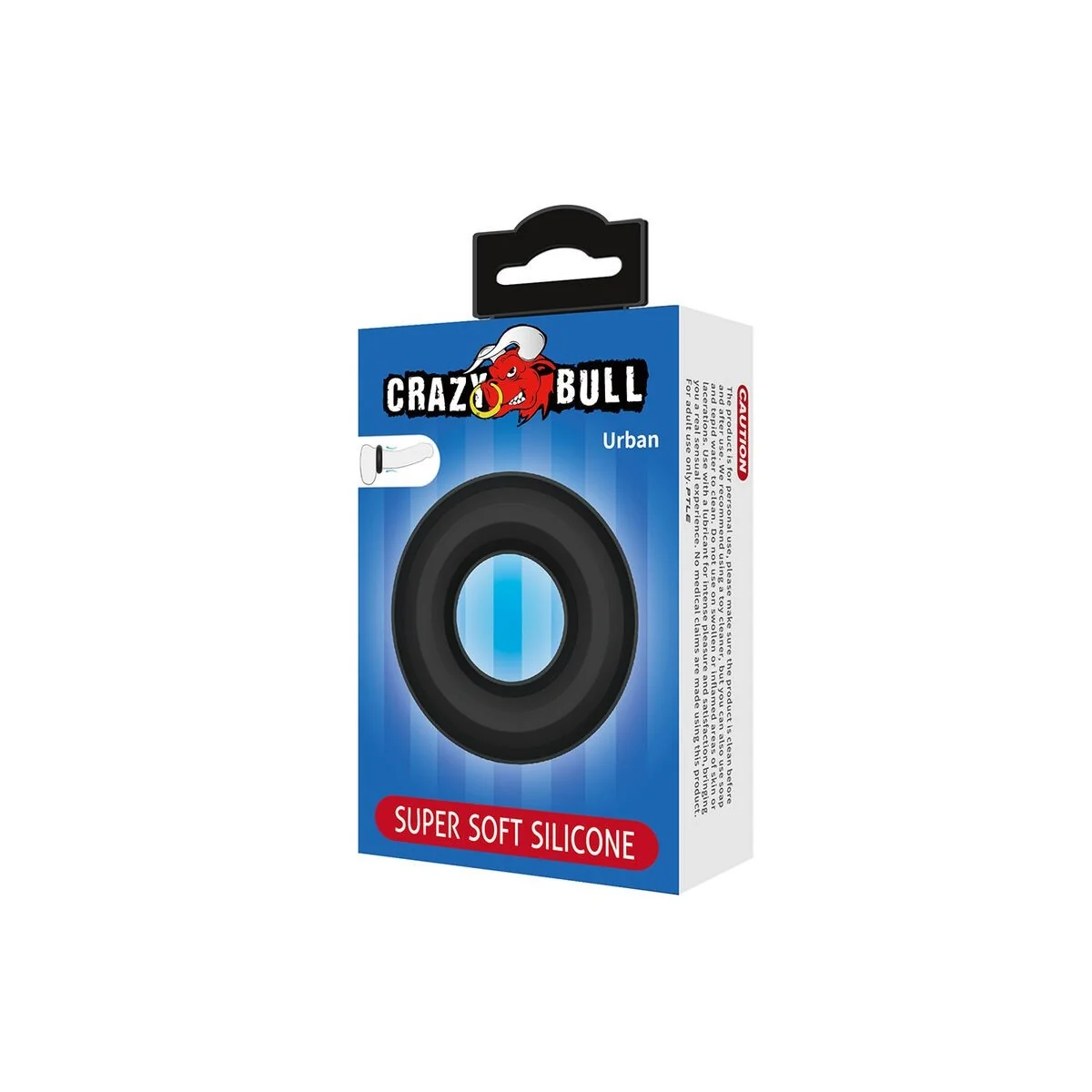 Urban Supersoft Silikon-Pennisring Schwarz von Crazy Bull
