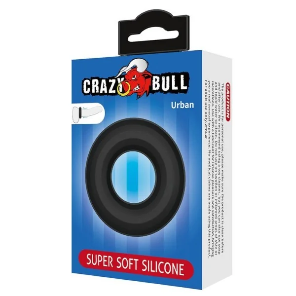 Urban Supersoft Silikon-Pennisring Schwarz von Crazy Bull