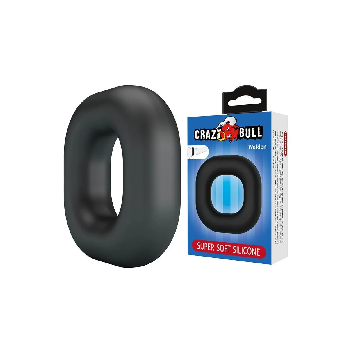 Walden Supersoft Silikon-Pennisring Schwarz von Crazy Bull