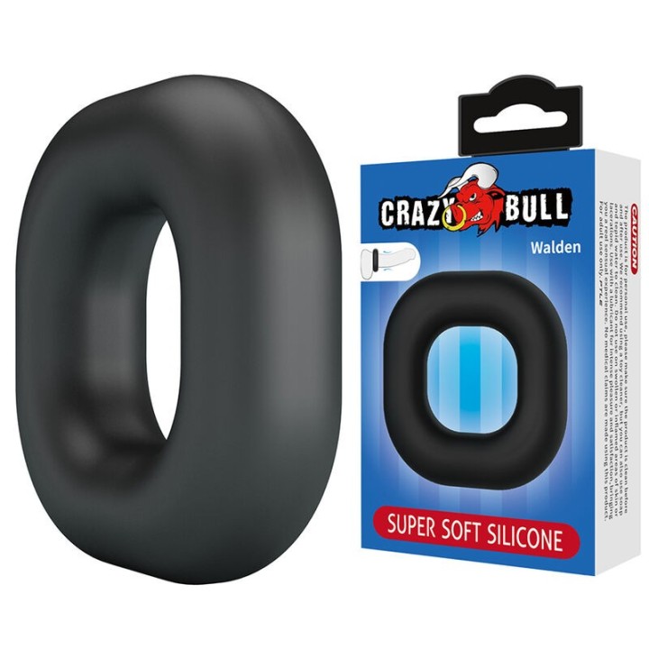Walden Supersoft Silikon-Pennisring Schwarz von Crazy Bull