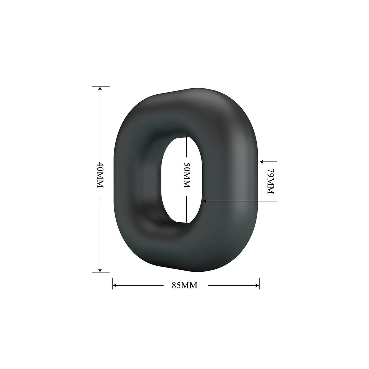 Walden Supersoft Silikon-Pennisring Schwarz von Crazy Bull