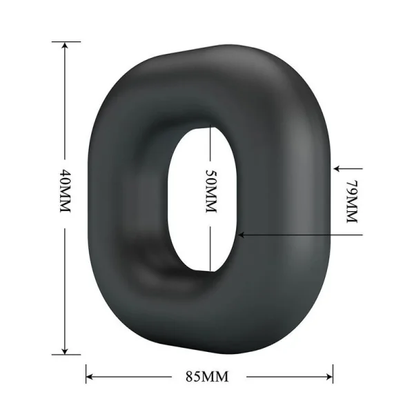 Walden Supersoft Silikon-Pennisring Schwarz von Crazy Bull