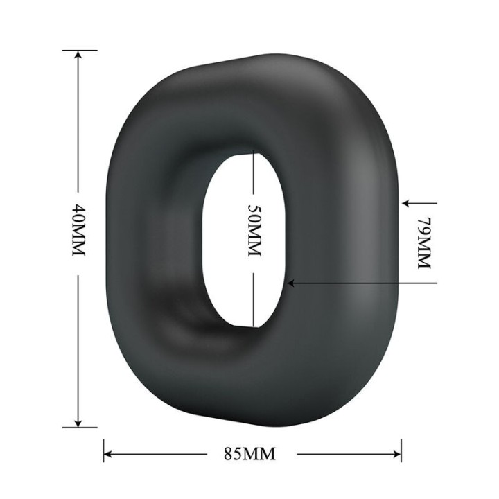 Walden Supersoft Silikon-Pennisring Schwarz von Crazy Bull
