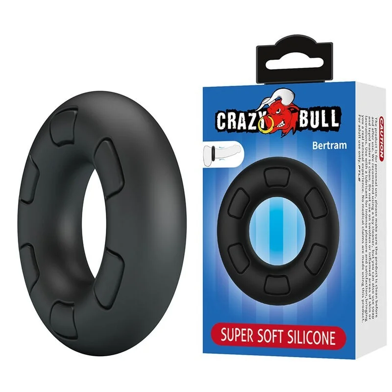 Bertram Supersoft Silikon-Pennisring Schwarz von Crazy Bull