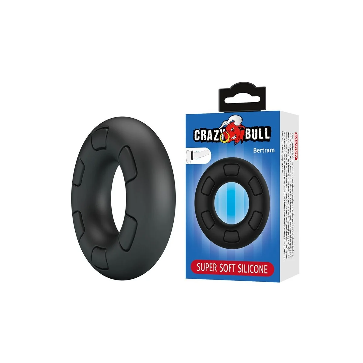 Bertram Supersoft Silikon-Pennisring Schwarz von Crazy Bull