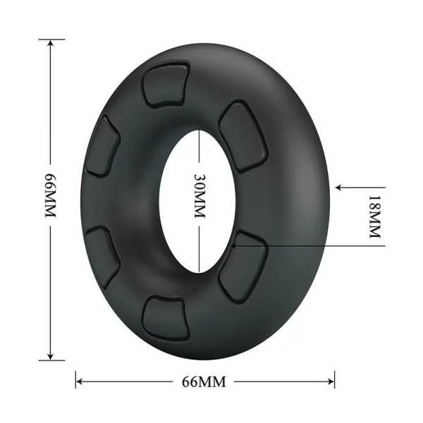 Bertram Supersoft Silikon-Pennisring Schwarz von Crazy Bull