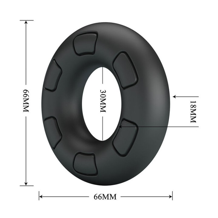 Bertram Supersoft Silikon-Pennisring Schwarz von Crazy Bull