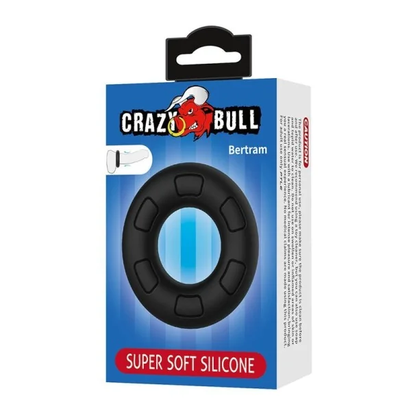 Bertram Supersoft Silikon-Pennisring Schwarz von Crazy Bull