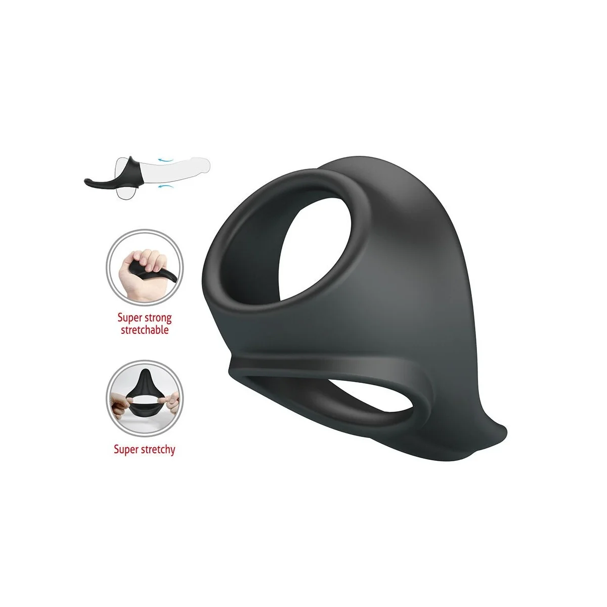 Zadok Ergonomischer Ring mit Perinealstimulator von Crazy Bull